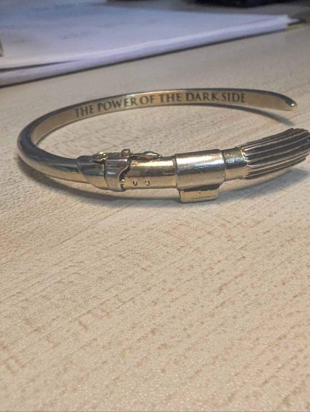 Star Wars X Han Cholo Dark Side Gold Tone Bangle and Matching Ring Set - Picture 4 of 9